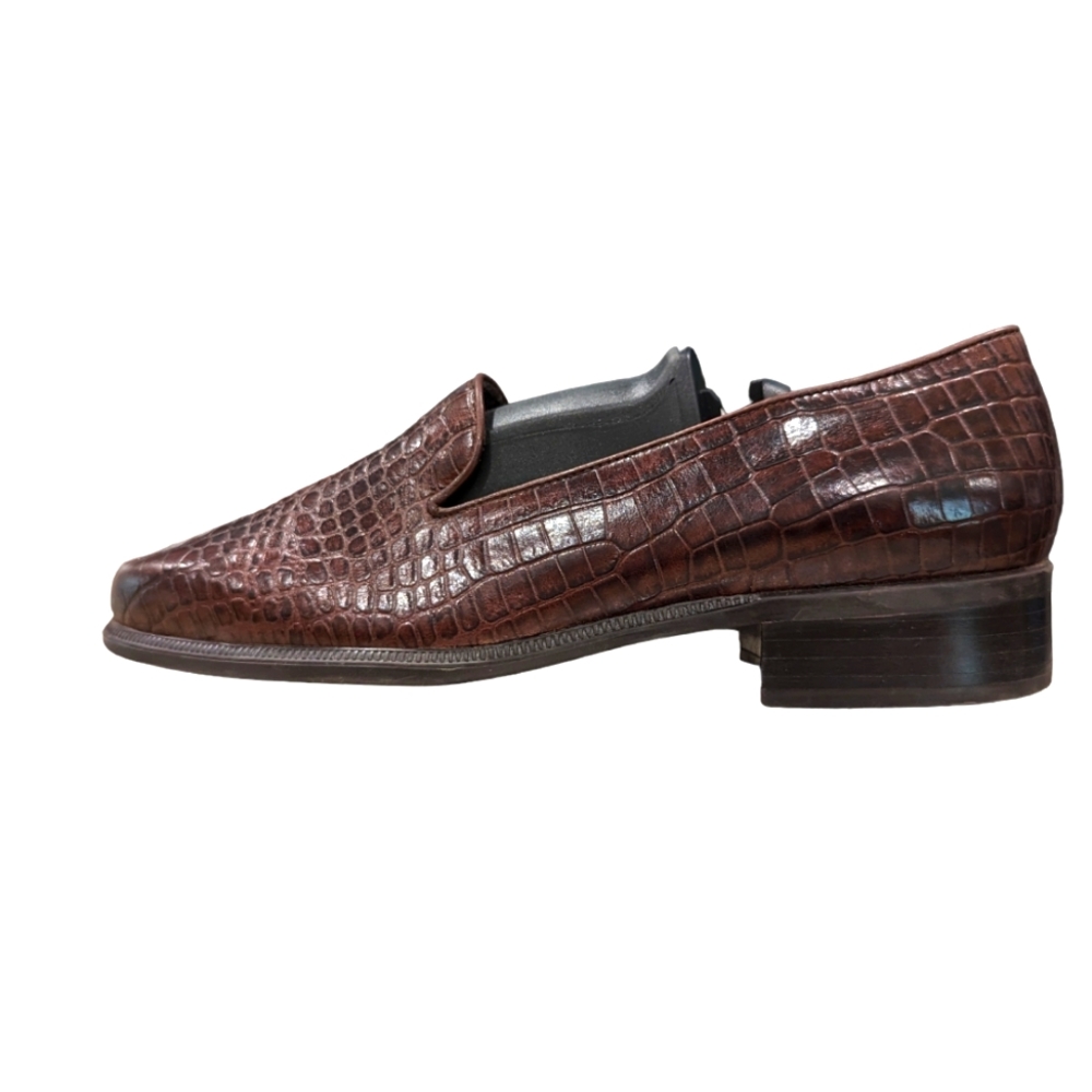 ::NWOT::Easy Spirit/Brown 🤎/Leather/Crocodile/Loafer/Sz 7